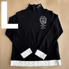 adabat ゴルフセーター フリース モックネック ブラック Lサイズ