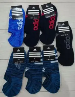 adidas メンズ アンクルソックス 7足セット 24-26cmのサムネイル