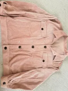 GU ピンク ストライプ コーデュロイジャケット L