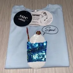 BiSKEE スパンコールTシャツ【150cm】クリームソーダ