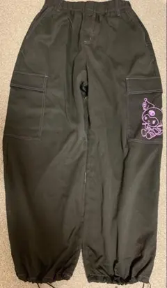 半額以下！ドンキ限定☆クロミ　サブカル　カーゴパンツ　Lサイズ　地雷系　黒X紫