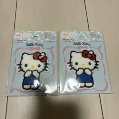 サンリオ ハローキティ　ワッペン　刺繍 アイロン　アップリケ目印　パイルワッペン