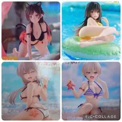 未開封 美少女水着フィギュアセット 水原千鶴 古手川唯 宇崎月 宇崎花のサムネイル
