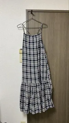 Kastane ティアードチェックキャミワンピース