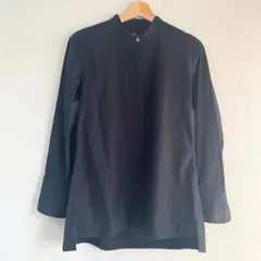 ユニクロ ＋J スーピマコットンスタンドカラーシャツ ブラック M