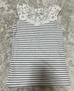 ストライプ レース タンクトップ