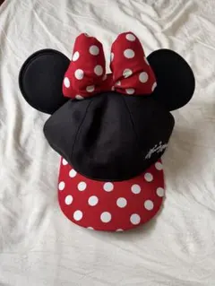 ミニー　キャップ　耳付きキャップ　帽子　ミニーマウス　香港　ディズニー