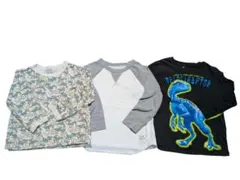 男の子 薄手長袖Tシャツ ロンT 長袖 トップス 3点セット プティマイン