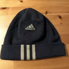 adidas アディダス　ニット帽　ビーニー　ネイビー　フリーサイズ