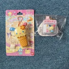 サンリオ　ウサハナ　ミニチュアパッケージチャーム&アイフクリーミィケースチャーム