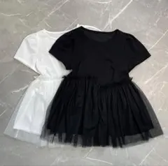 しまむら× プレシュールシエル　ペプラムトップス　ブラック　M