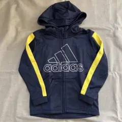 新品　adidas フルジップパーカー 130 ネイビー　裏起毛　ジャージ