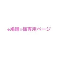 ♚鳩晴♕様専用ページ