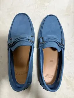 BALLY スエード ローファー 青のサムネイル