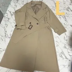 トレンチコート　2PINK ベージュ　ボタン　ベルト　ヒョウ柄　ワンピース