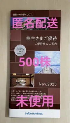 激安 西武ホールディングス 株主優待券 500株 1冊のサムネイル
