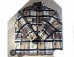 美品　ZARA チェック柄 フリースジャケット Sサイズ