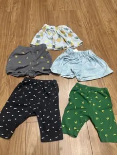 子供用ハーフパンツ 5点セット　80 訳あり