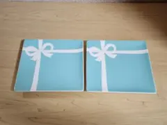 Tiffany & Co.☆ティファニー☆ギフトボックスデザイン皿☆2枚セット