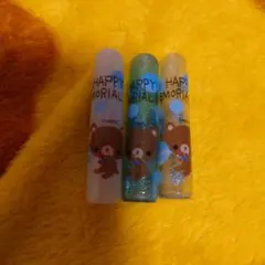 헤이세이 레트로 해피 메모리얼 스카이 3종 펜슬 캡 세트