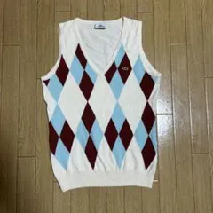 LACOSTE/ラコステ/ニットベスト/アーガイル柄/ウール