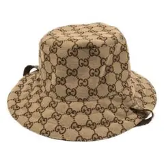 値下げ！GUCCI GGパターン バケットハット ベージュ