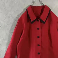 80s ヴィンテージ　ジャケット　レトロ　フルボタン　レトロボタン　赤　LO20