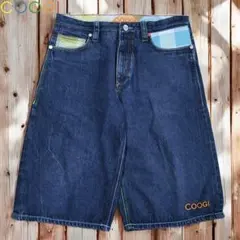 05M982◯ 00s COOGI 3D デニム バギー ハーフパンツ W34のサムネイル