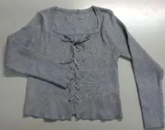 グレー レースアップ ピチトップス