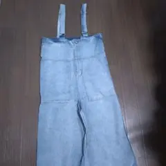 57 新品 ライトブルー デニム サロペット F