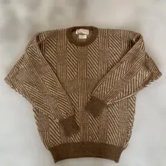 Alan Paine アランペイン総柄ニット イングランド製　セーター　アルパカ