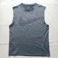 ナイキ DRI-FIT ノースリーブ Tシャツ グレーL タンクトップ ジム