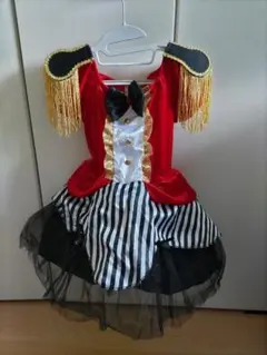 赤と黒のストライプドレス KIDS 130cmくらい