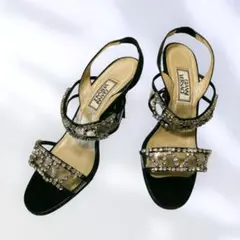 GIANNI VERSACE パンプス ビジューサンダル ブラック 36のサムネイル