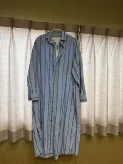 美品 値下不可【TICCA】スクエアビッグシャツワンピース ブルー