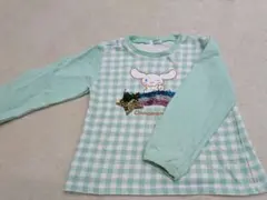 Cinnamoroll チェック柄トレーナー 130　スパンコール