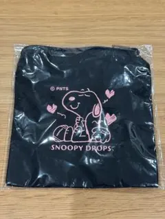 スヌーピー ドロップス ミニ ポーチ ブラック 新品・非売品