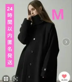 CLEL ルーズステンカラーコート ブラック S 2024年モデル CLEL ルーズステンカラーコート ブラック S 2024年モデル