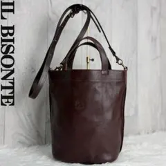 美品♡IL BISONTE イルビゾンテ ロゴ 2way バケット トートバッグ