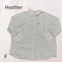 Heather アソートBIGシャツ ストライプ 長袖　オーバーサイズ　ビッグ