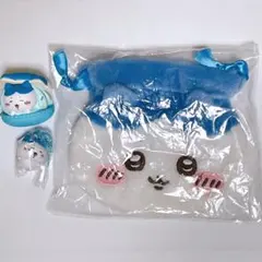 ちいかわ　ハチワレ マスコット付きビスケット　巾着　マカロン ガチャ