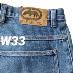 美品 色落ち良好 Ecko Unltd W33 デニムパンツ 裾擦れ無しのサムネイル