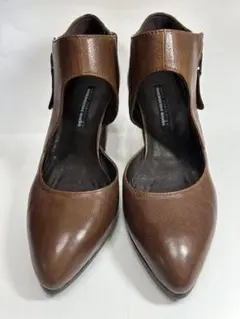 【お値下げ】ブラウン アンクルストラップ ハイヒール