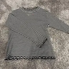 mezzo piano ストライプ長袖カットソー