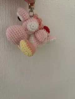ピンク ヨッシー あみぐるみ キーホルダー