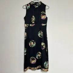 【未使用】Sunauna スーナウーナ サイズ38 花柄 ワンピース チャイナ風