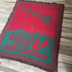 ヴィンテージラグ クリスマス タペストリー マルチカバー