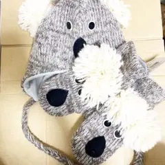 ⭐︎新品タグ付き　コアラ　帽子　ニット帽　ミトン　knitwits 手袋　セット