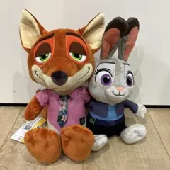 ズートピア2　ニック＆ジュディ　ペアぬいぐるみ　タグ付