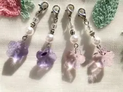 No.237 花型ガラスビーズ マスクファスナー チャームまとめ売り お買い得